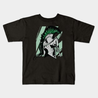 Gritty Spartan Helment Illustration Kids T-Shirt